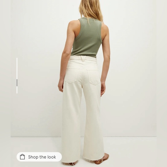 NWT Veronica Beard Taylor High Rise Wide Leg Jeans in Ecru Size 29 - Picture 4 of 14